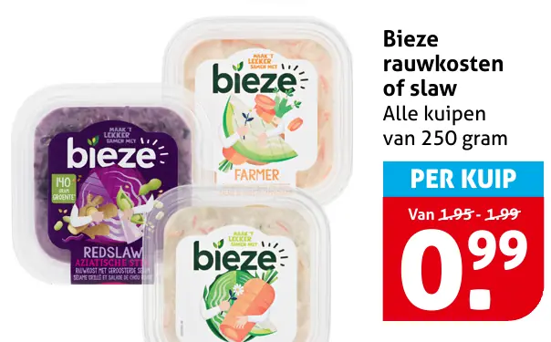 Bieze rauwkosten of slaw