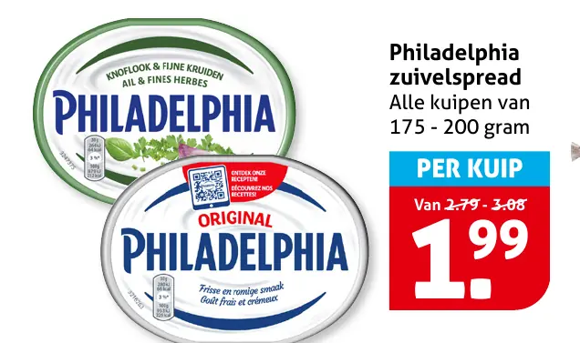 Philadelphia zuivelspread