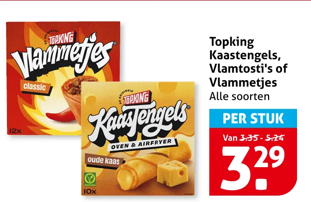 Topking Kaastengels,Vlamtosti's of Vlammetjes