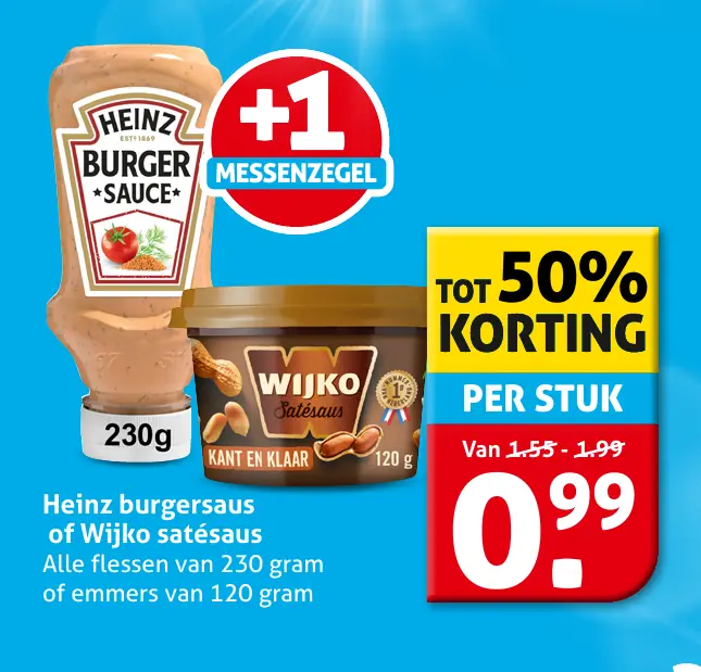 Heinz burgersaus of Wijko satésaus