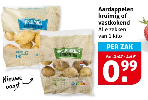 Aardappel kruimig of vastkokend