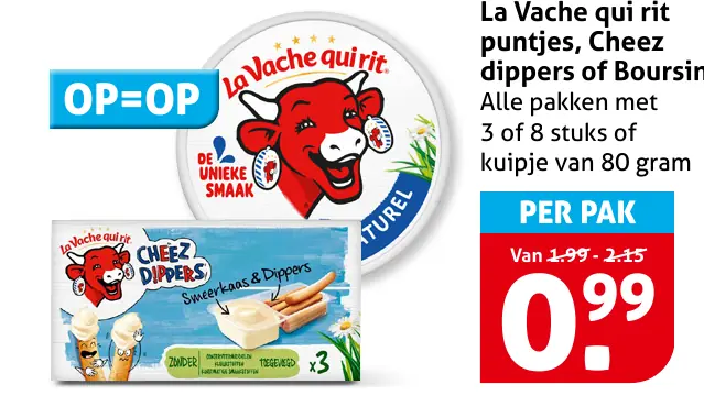 La Vache qui rit puntjes, Cheez dippers of Boursin