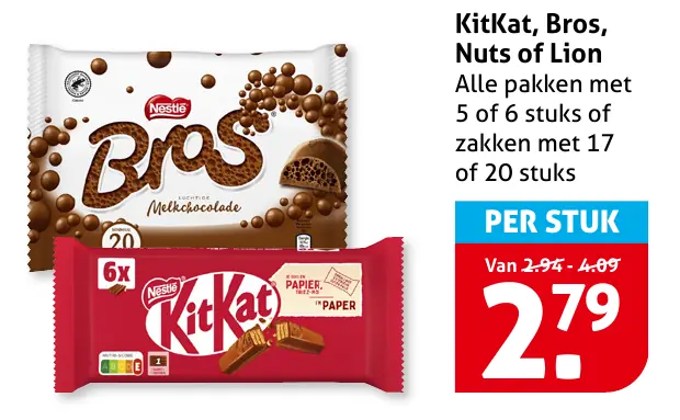 KitKat, Bros, Nuts of Lion
