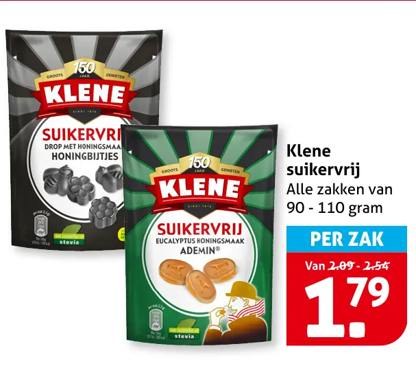 Klene suikervrij — voor €4.99