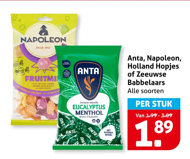 Anta, Napoleon, Holland Hopjes of Zeeuwse Babbelaars