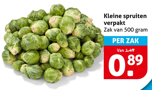 Kleine spruiten verpakt