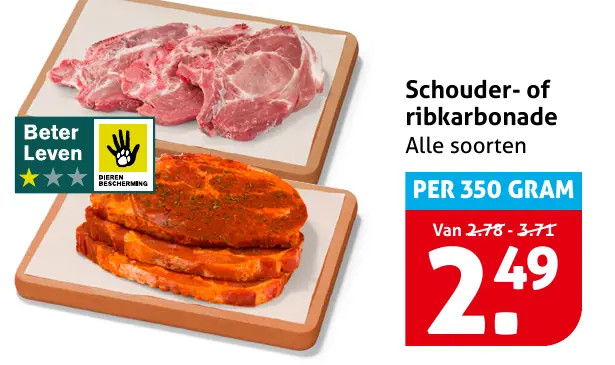 Schouder- of ribkarbonade