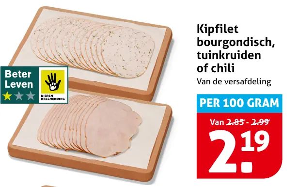Kipfilet bourgondisch, tuinkruiden of chili