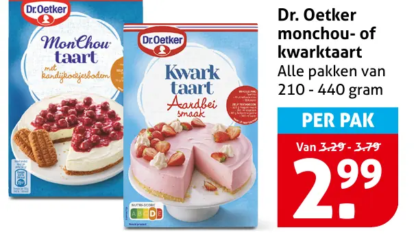 Dr. Oetker monchou- of kwarktaart