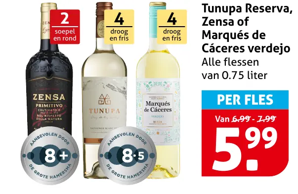 Tunupa Reserva, Zensa of Marqués de Cáceres verdejo
