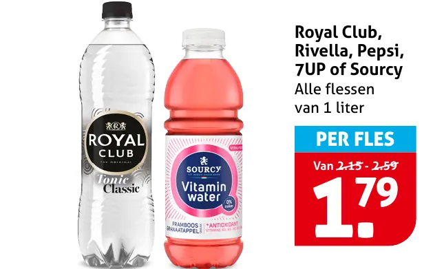 Royal Club, Rivella, Pepsi, 7UP of Sourcy