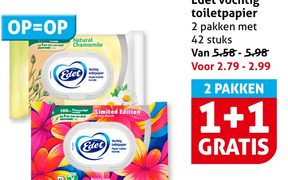 Edet vochtig toiletpapier
