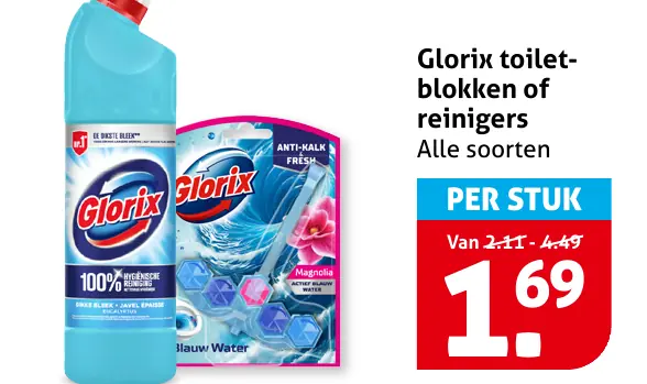 Glorix toiletblokken of reinigers