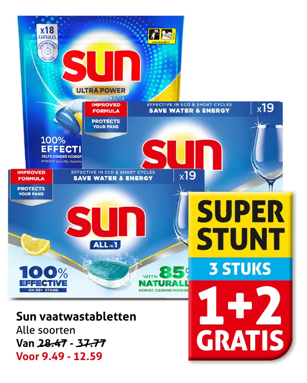 Sun vaatwastabletten