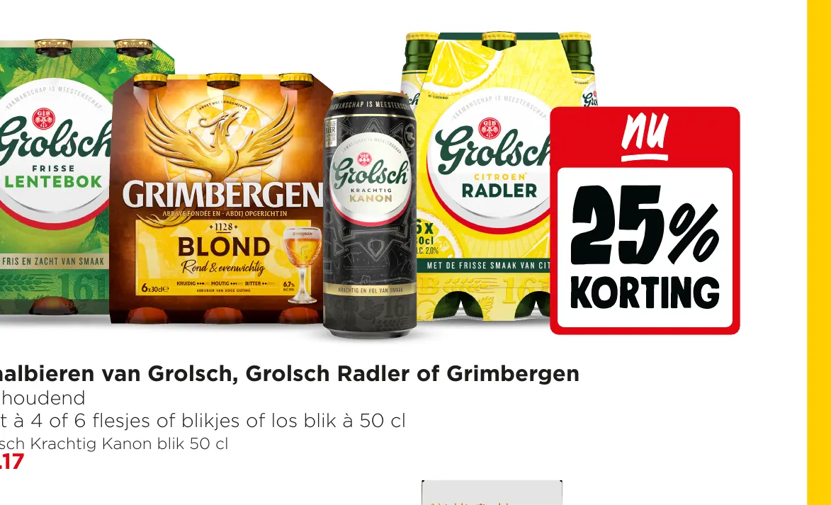 speciaalbieren van Grolsch, Grolsch Radler of Grimbergen