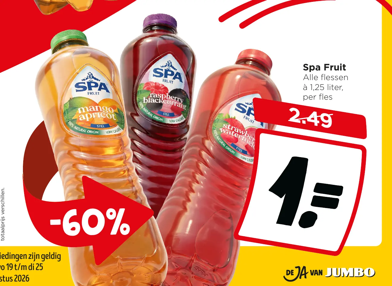 aanbieding Spa fruit