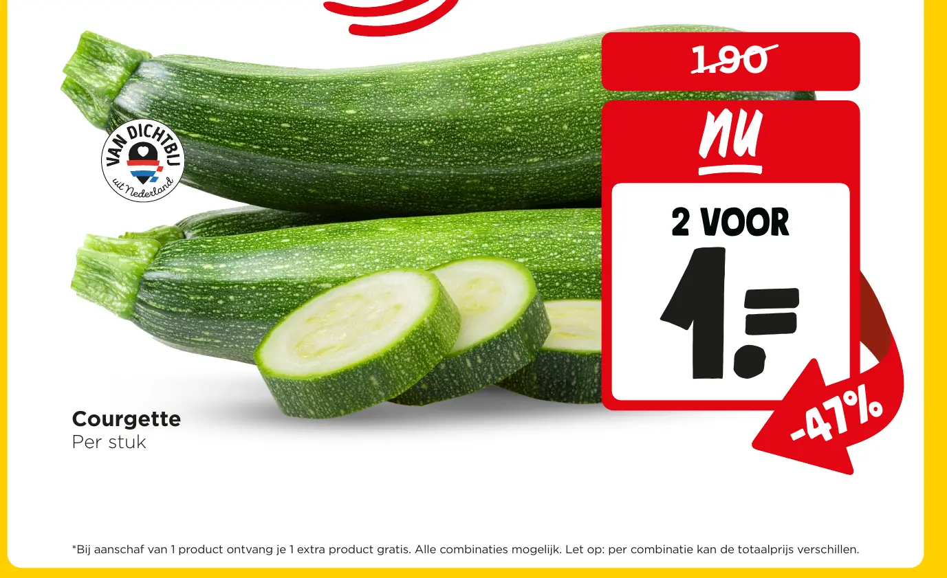 aanbieding courgette
