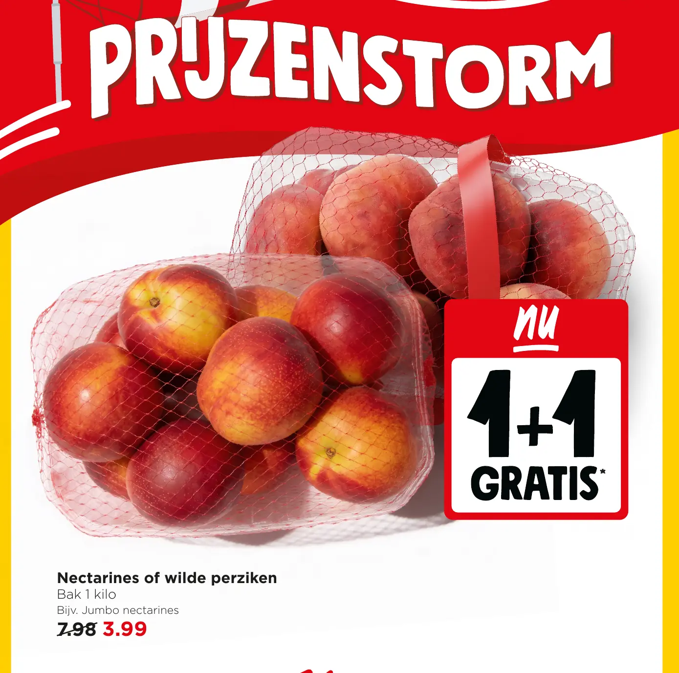 aanbieding nectarines of wilde perziken