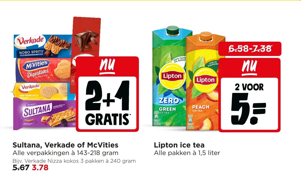 aanbieding Sultana, Verkade of McVities