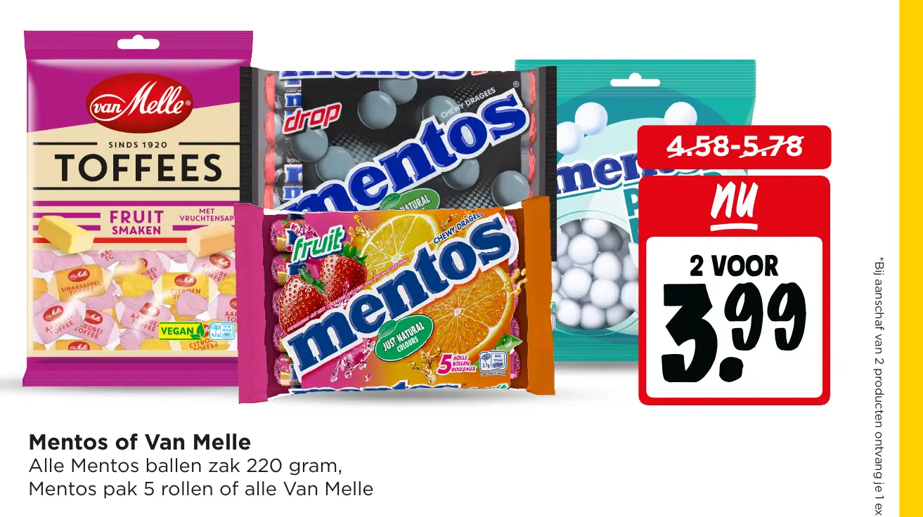 aanbieding Mentos of Van Melle