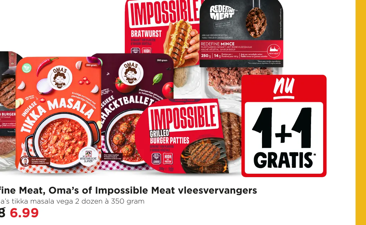 Redefine Meat, Oma's of Impossible Meat vleesvervangers