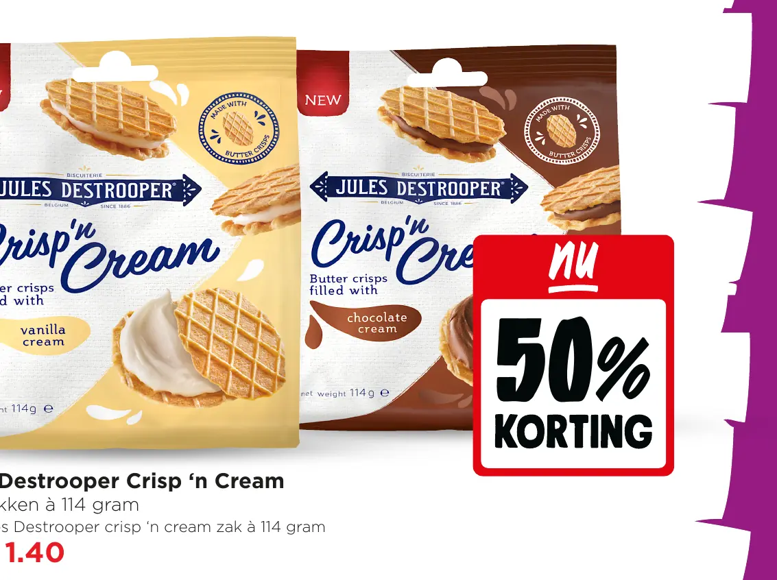 Jules Destrooper Crisp 'n Cream