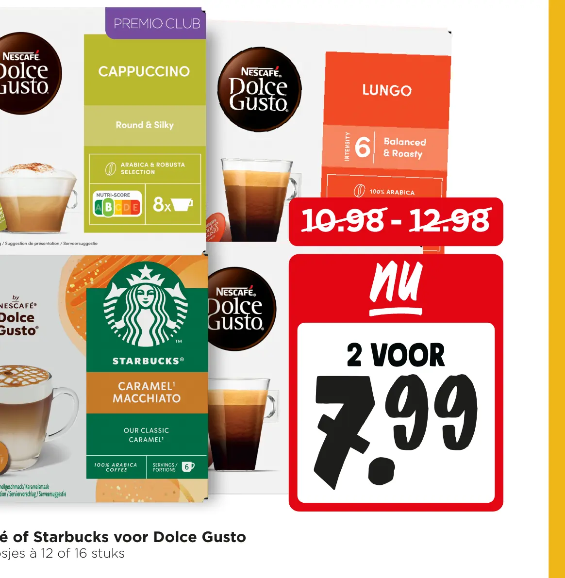 Nescafé of Starbucks voor Dolce Gusto