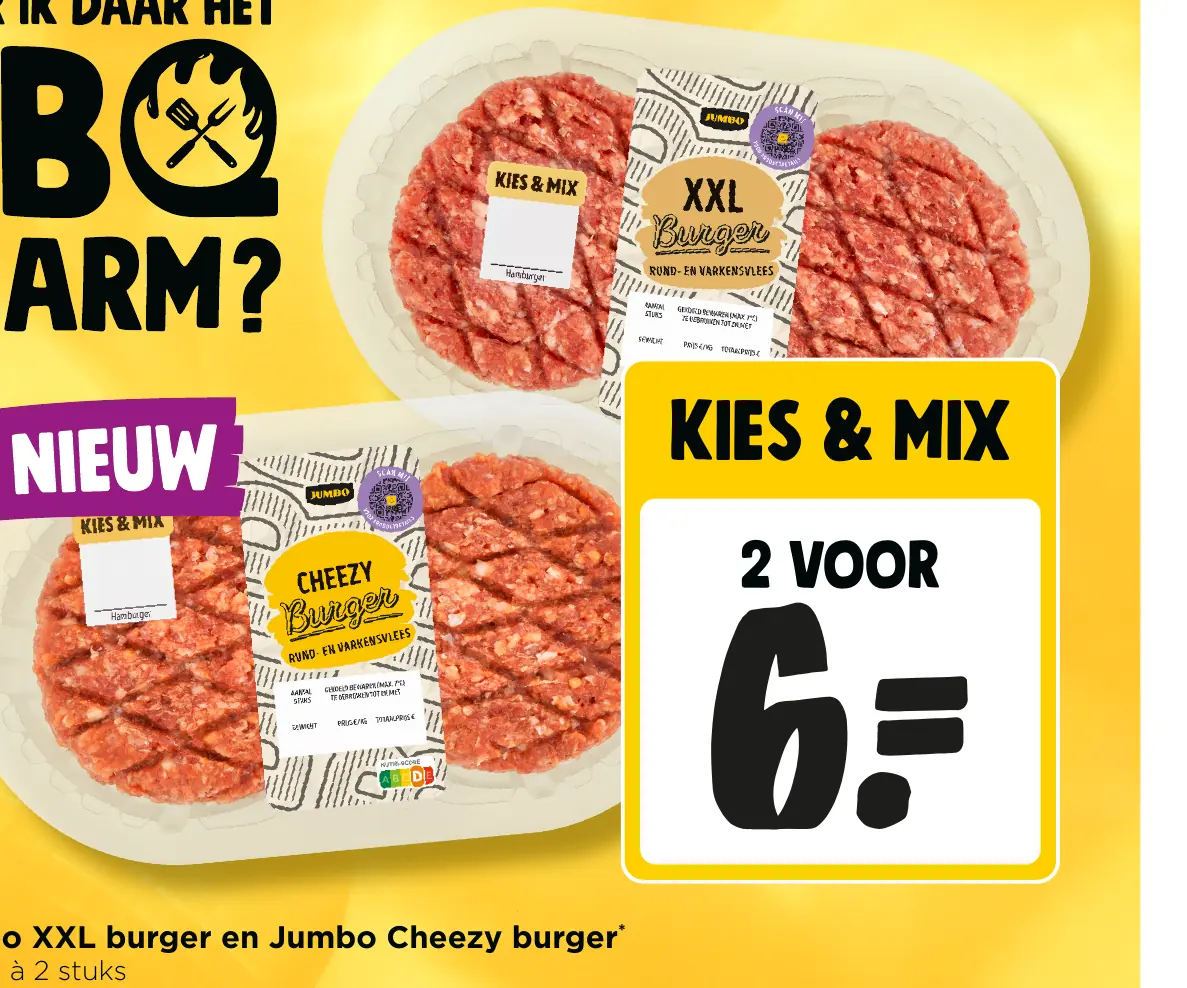 Kies & Mix hamburgers — 2 voor €6