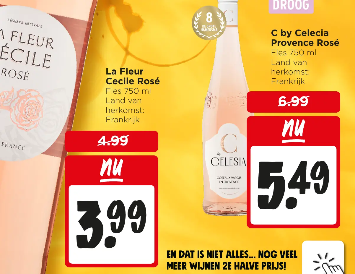 La Fleur Cecile Rosé, Waterval Pinot Grigio, Moscato, Rose of Chardonnay Colombard of La Pirutta Verdicchio