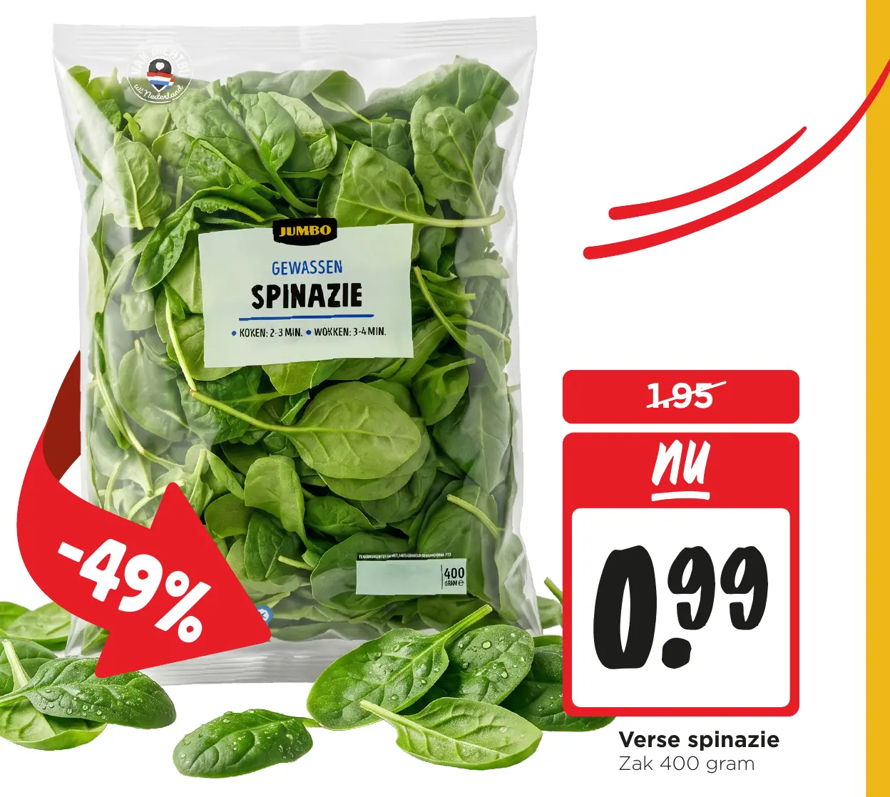 Verse spinazie