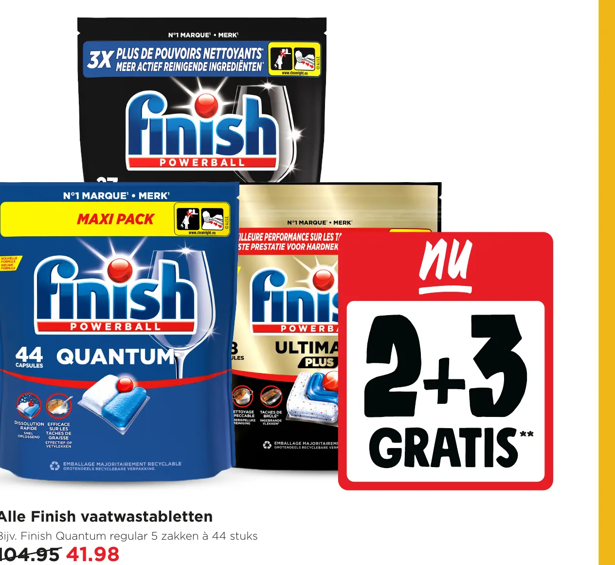 Alle Finish vaatwastabletten — 1+1 gratis