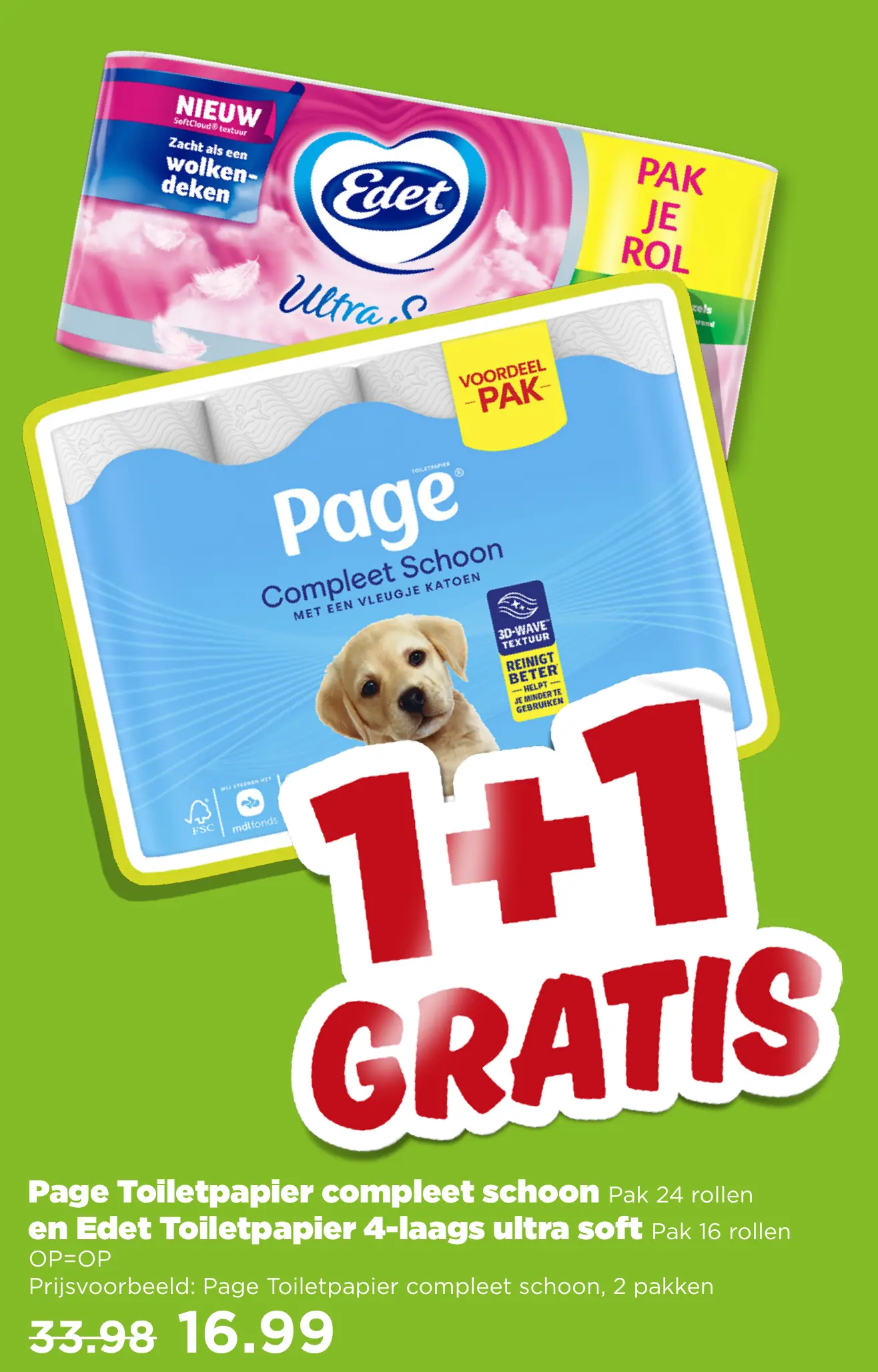 Page Toiletpapier compleet schoon