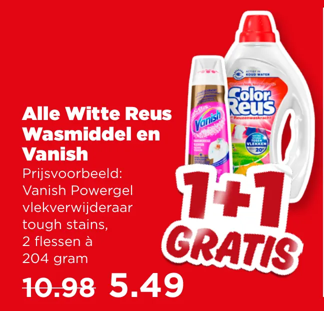 Alle Witte Reus Wasmiddel en Vanish