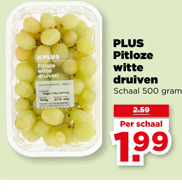 PLUS Pitloze witte druiven