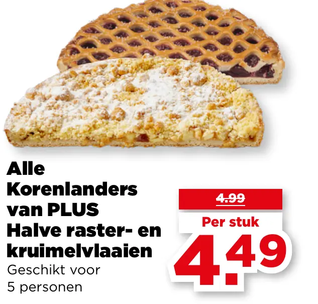 Alle Korenlanders van PLUS Halve raster- en kruimelvlaaien