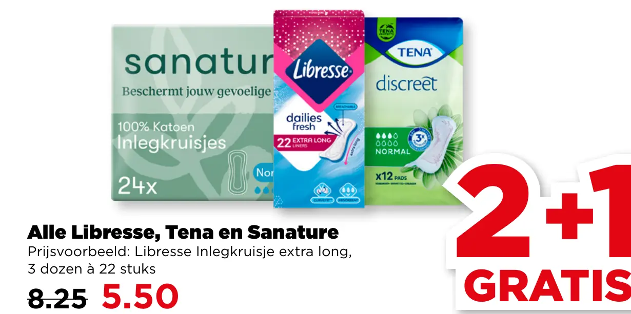 Alle Libresse, Tena en Sanature