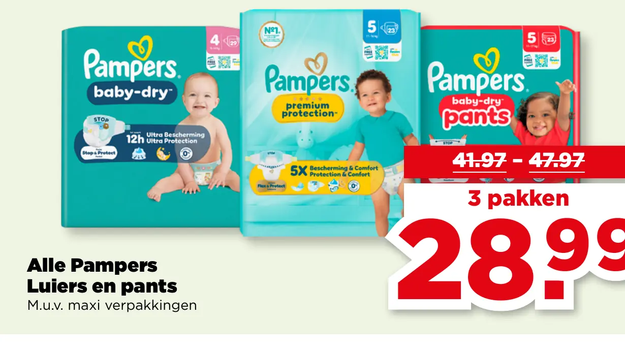 Alle Pampers Luiers en pants