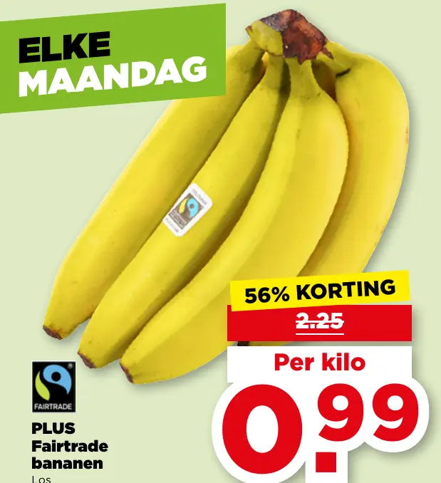 PLUS Fairtrade bananen
