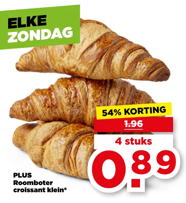 PLUS Roomboter croissant klein