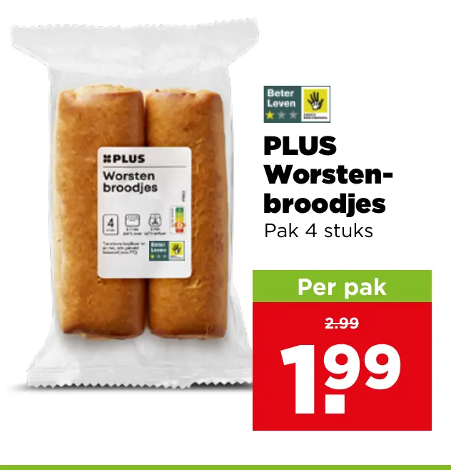 PLUS Worstenbroodjes