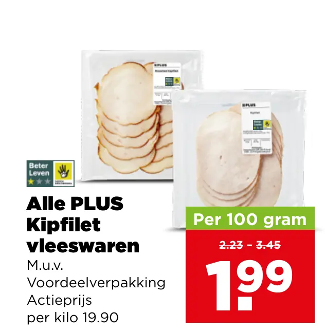 Alle PLUS Kipfilet vleeswaren