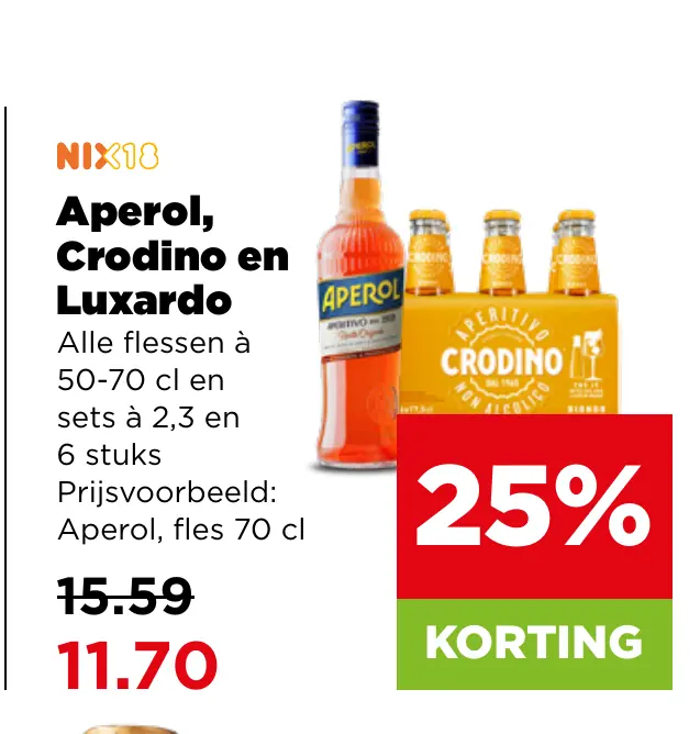Aperol Crodino en Luxardo