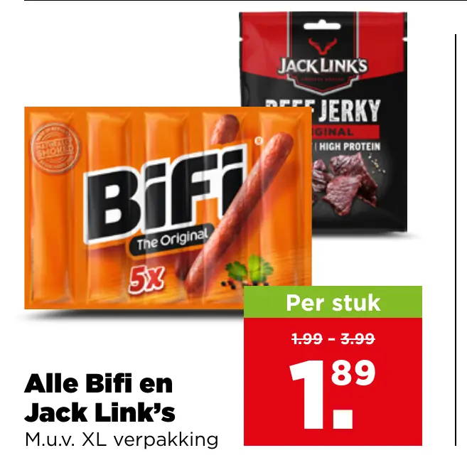 Alle Bifi en Jack Link's