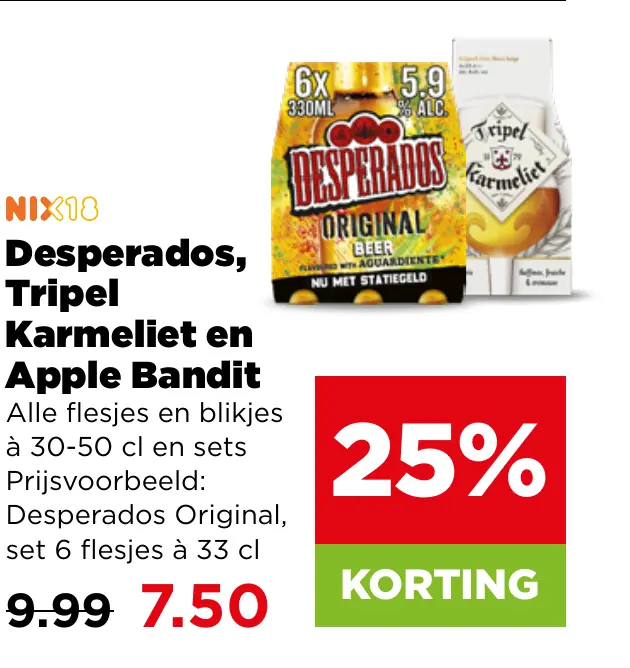 Desperados Tripel Karmeliet en Apple Bandit