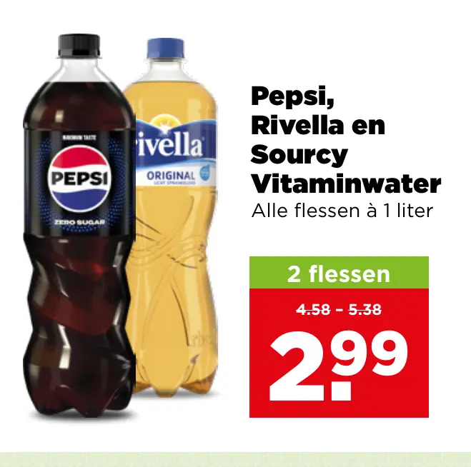 Pepsi Rivella en Sourcy Vitaminwater