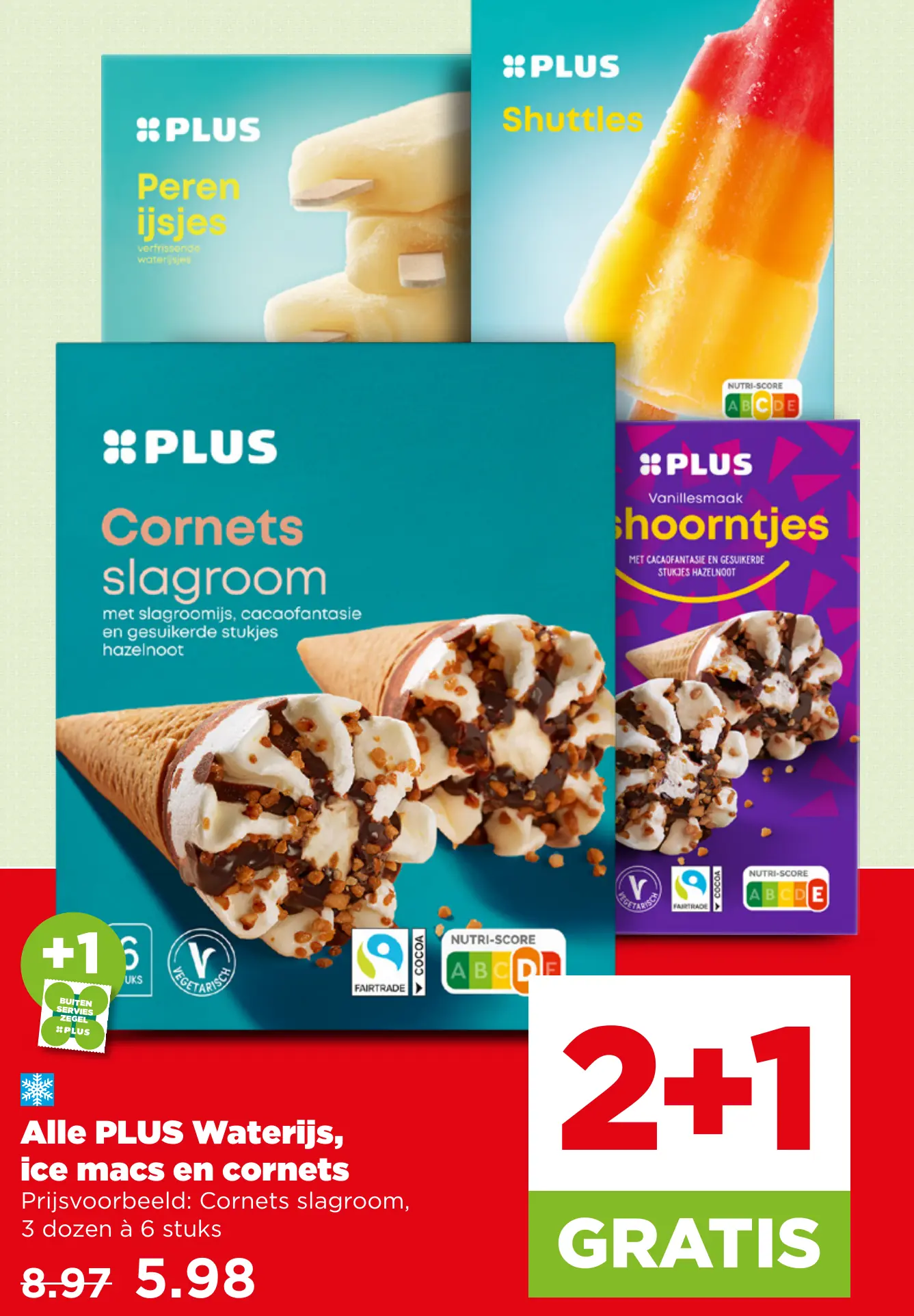 Alle PLUS Waterijs ice macs en cornets