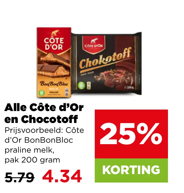 Alle Côte d'Or en Chokotoff