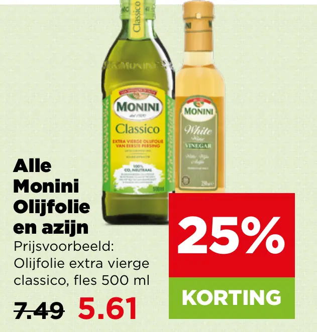 Alle Monini Olijfolie en azijn