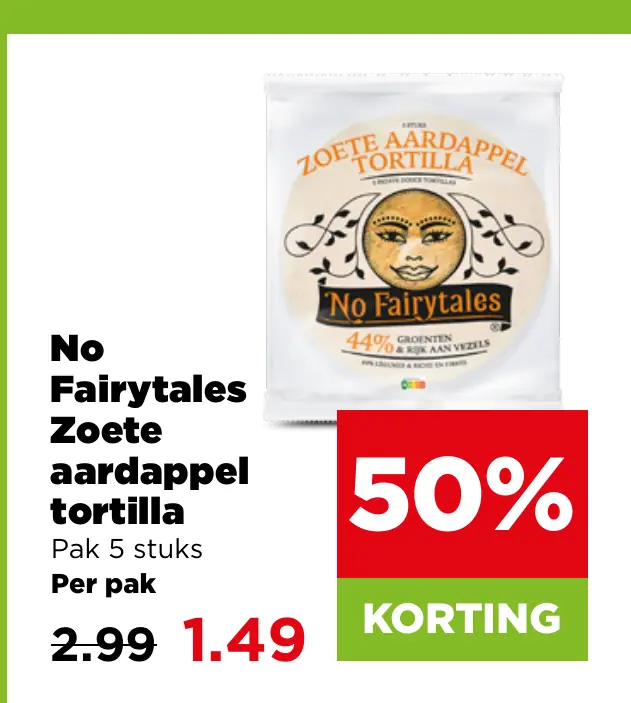 No Fairytales Zoete aardappel tortilla