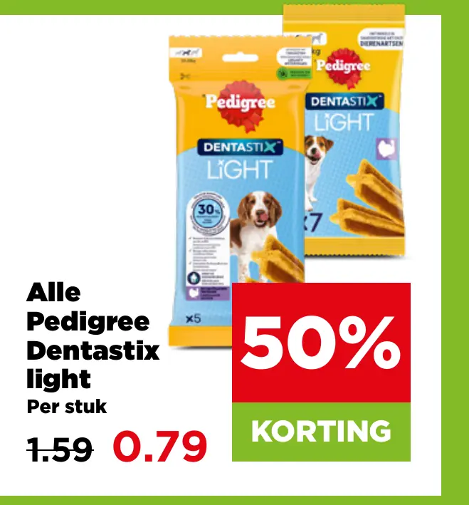 Alle Pedigree Dentastix light